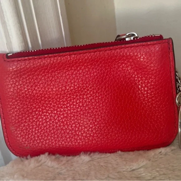 Marc Jacobs Red Leather Key Pouch - Picture 3 of 8